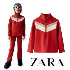 ZARA Kids | Red | VINTAGE EFFECT SWEATSHIRT SKI COLLECTION